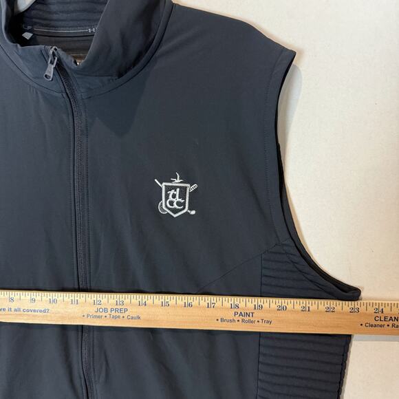 Under Armour Storm Golf Vest Mens M Black Tippecanoe Lake Golf Club Full Zip - Picture 12 of 13